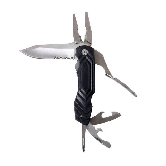 Rothco Pocket Knife Multi Tool, 3 Inch Half Serrated Blade, Black Sheath