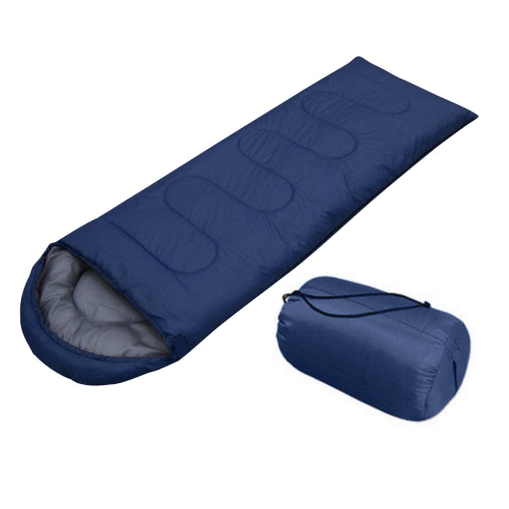 RUSR Camping Sleeping Bag, Lightweight & Waterproof Portable Compression Sack for Adults & Kids - Hiking Camping Indoor Outdoor Use (Navy Blue)