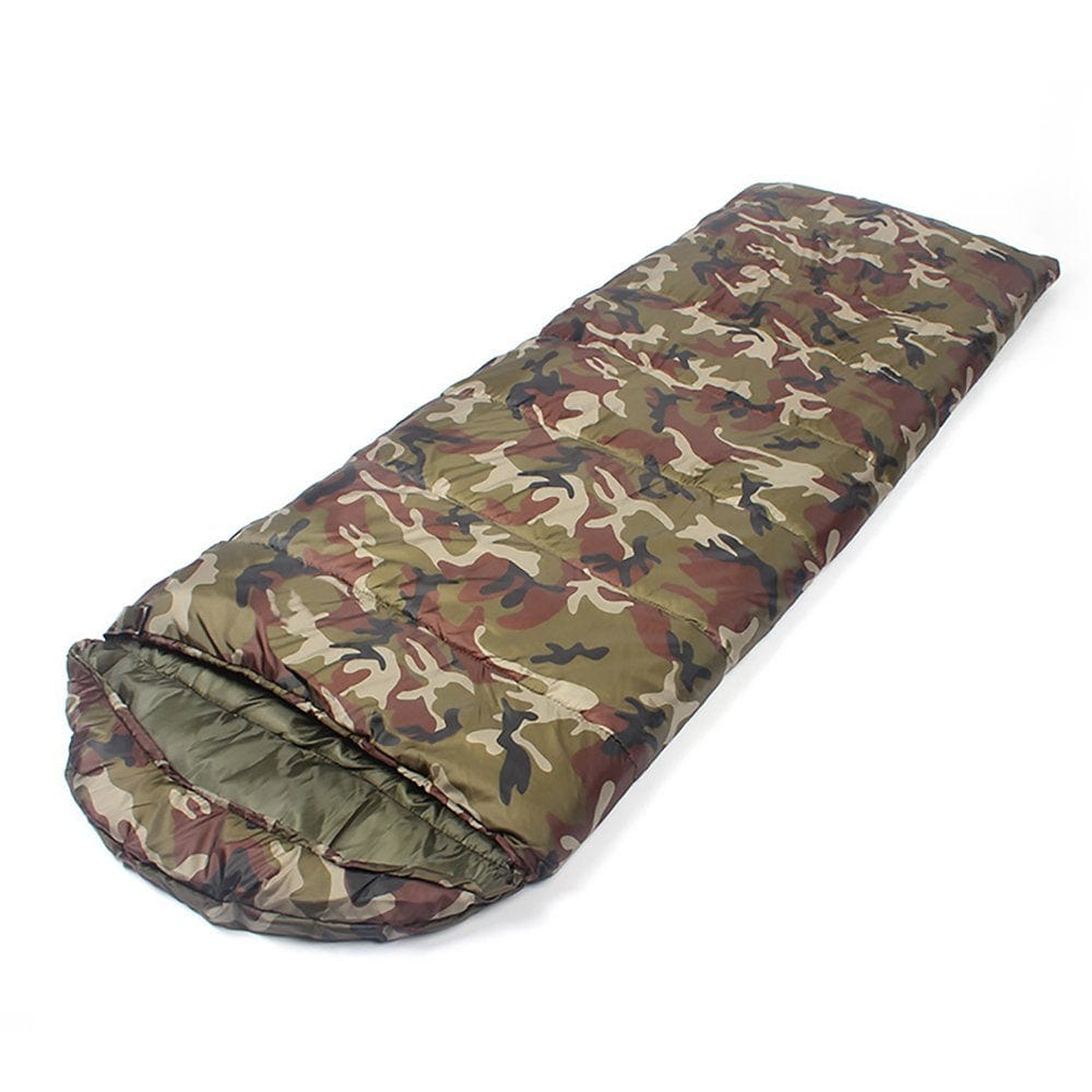 SARZI Waterproof Sleeping Bag for Outdoor Hiking Camping Warm Soft, Army Green Camouflage - 700G