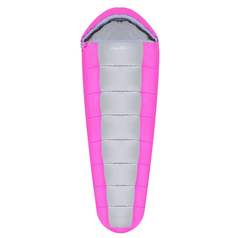 Sleeping Bag for Adults, Imountek Compression Sack for 3-4 Season Camping, Fits 23°F ~ 50°F(Gray)