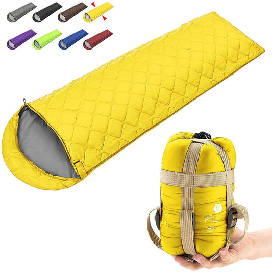 Sleeping Bags for Adults Kids Boys Girls Backpacking Hiking Camping 3 Seasons Fall, Spring, Summer, Indoor Outdoor Use, Lightweight & Waterproof,Yellow