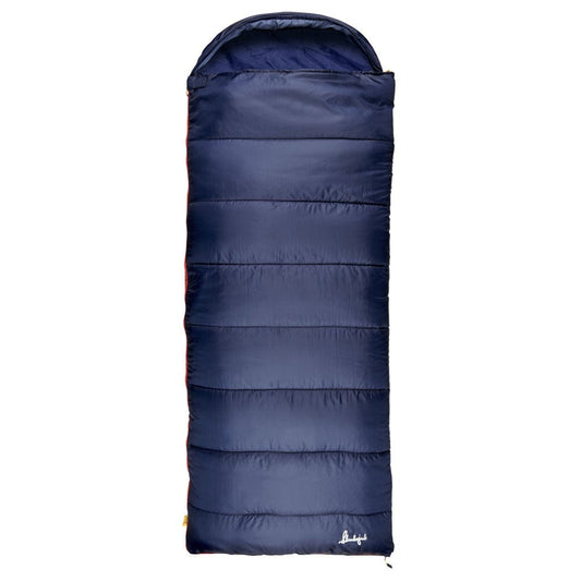 Slumberjack Shadow Mountain 30-Degree Hooded Rectangular Sleeping Bag, Blue, 35"X88"