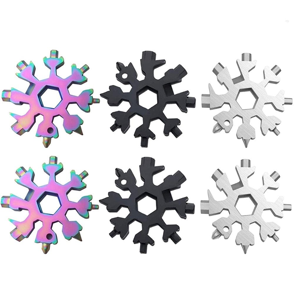 Snowflake Tool, 18-In-1 Stainless Steel Snowflake Bottle Opener,Screwdriver Kit/Wrench, Valentine'S Day Best Gifts for Him Husband Men Boyfriend Boys (6PACK)