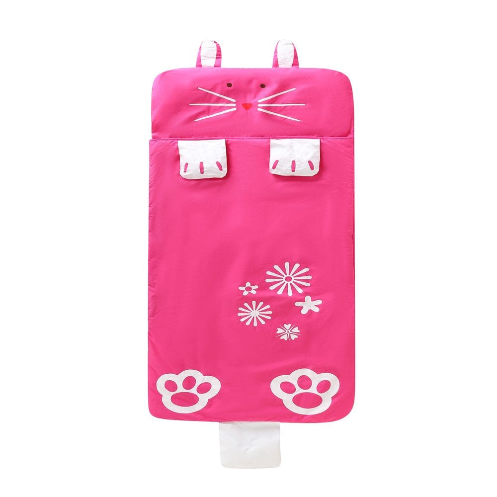 Sunisery Kids Sleeping Bag, Cartoon Animal Zipper Closure Folding Sleep Sack for Girls Boys, 55.2X23.6Inch