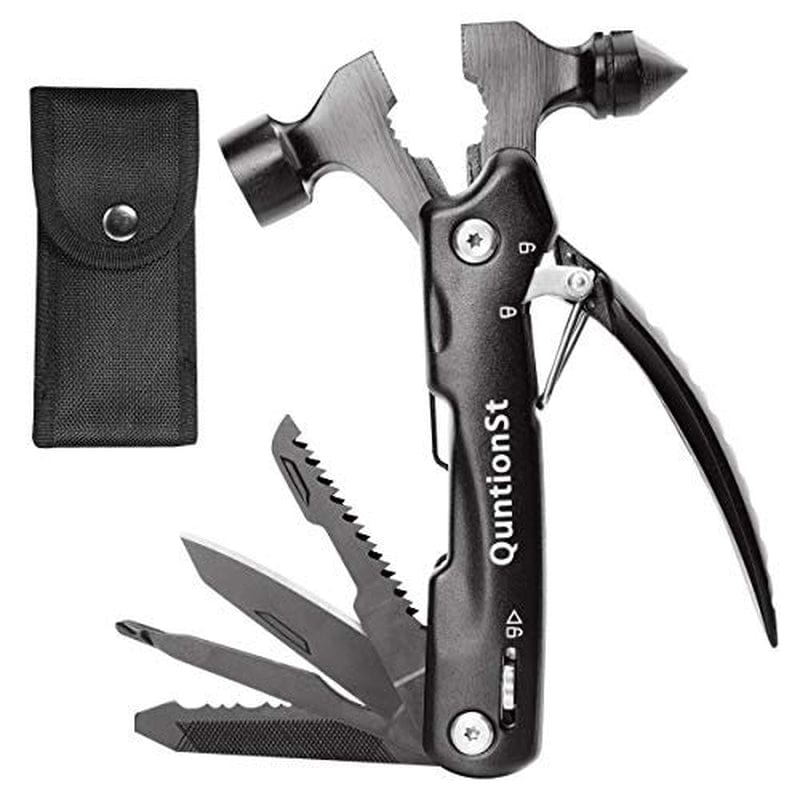 Survival Hammer Multitool,Fathers Day Christmas Gifts for Men Dad, Emergency Escape Car Safety Hammer 12 in 1,Cool Gadgets for Outdoor Camping Hiking Household,Survival Gear, Mini Multi Tool