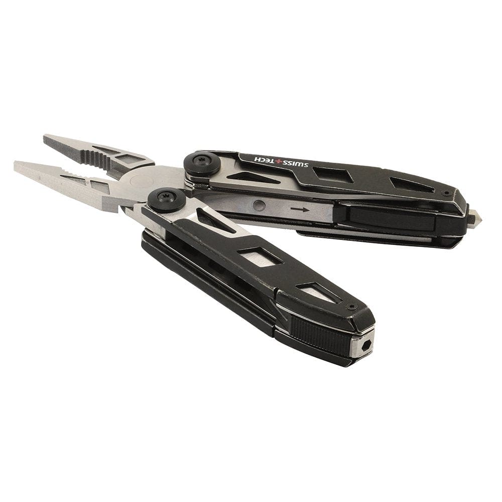 SWISS+TECH 23-In-1 Multi-Pliers, Stainless Steel, Black Stone-Washed Finish, (1 Pack)