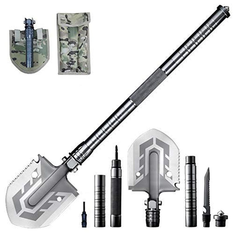 Tactical Shovel Multi-Purpose Folding Shovel Ultimate Survival Tool Camping Shovel Folding Multitool Camping Stuff