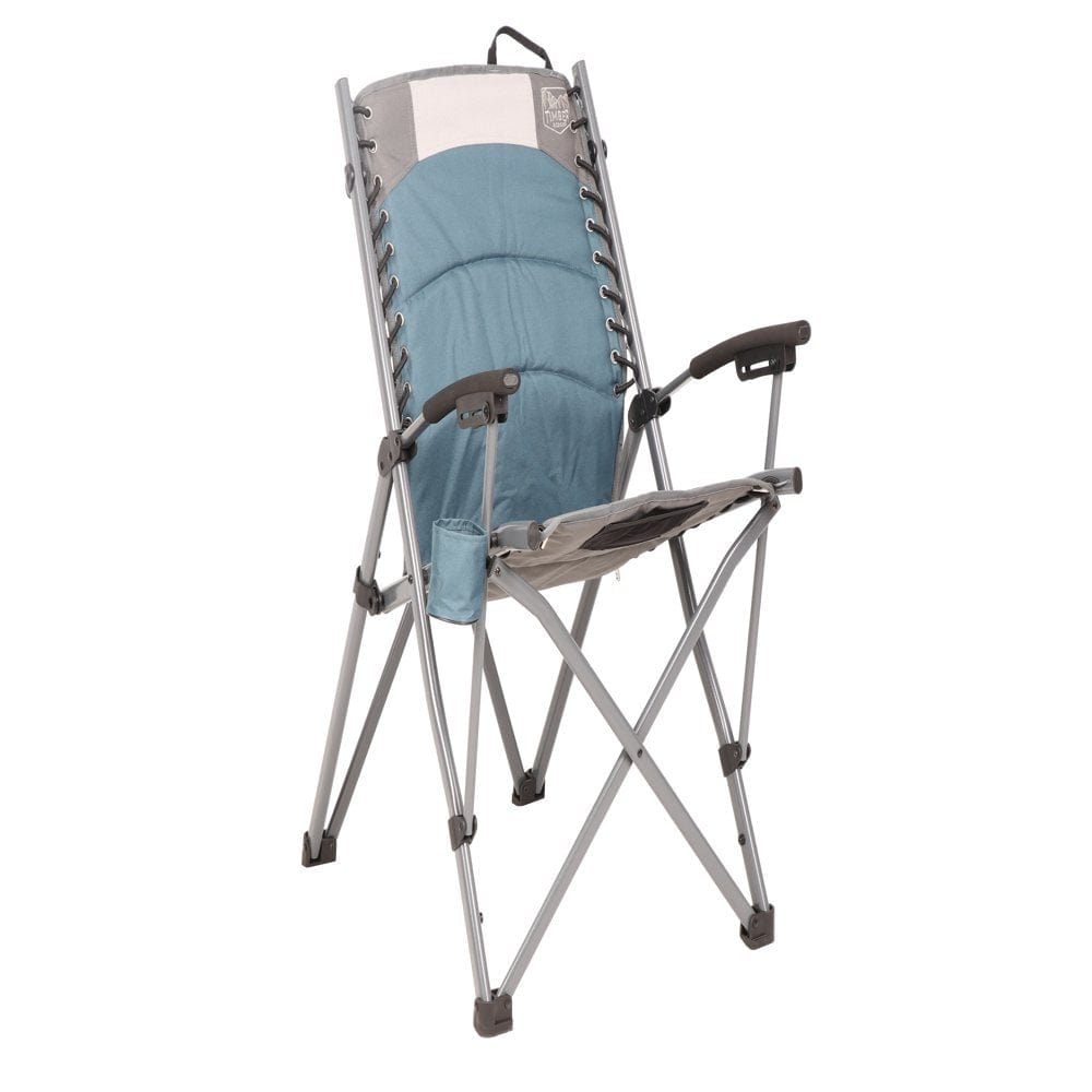 Timber Ridge Fraser Bungee Camping Chair, Red and Gray, Adult