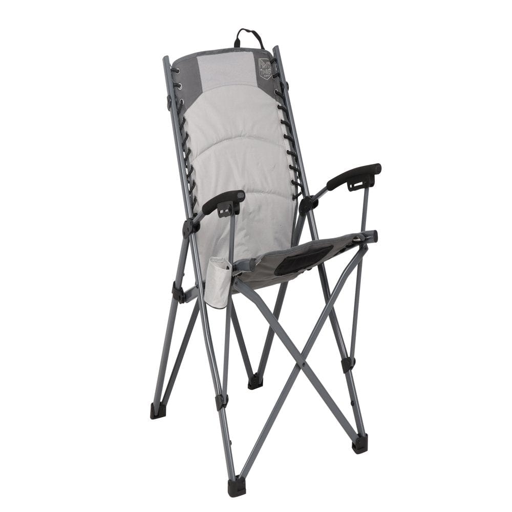 Timber Ridge Fraser Bungee Camping Chair, Red and Gray, Adult