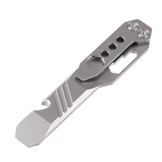 Titanium Bottle Opener Wrench Crowbar Outdoor Survival EDC Tools (Grey)
