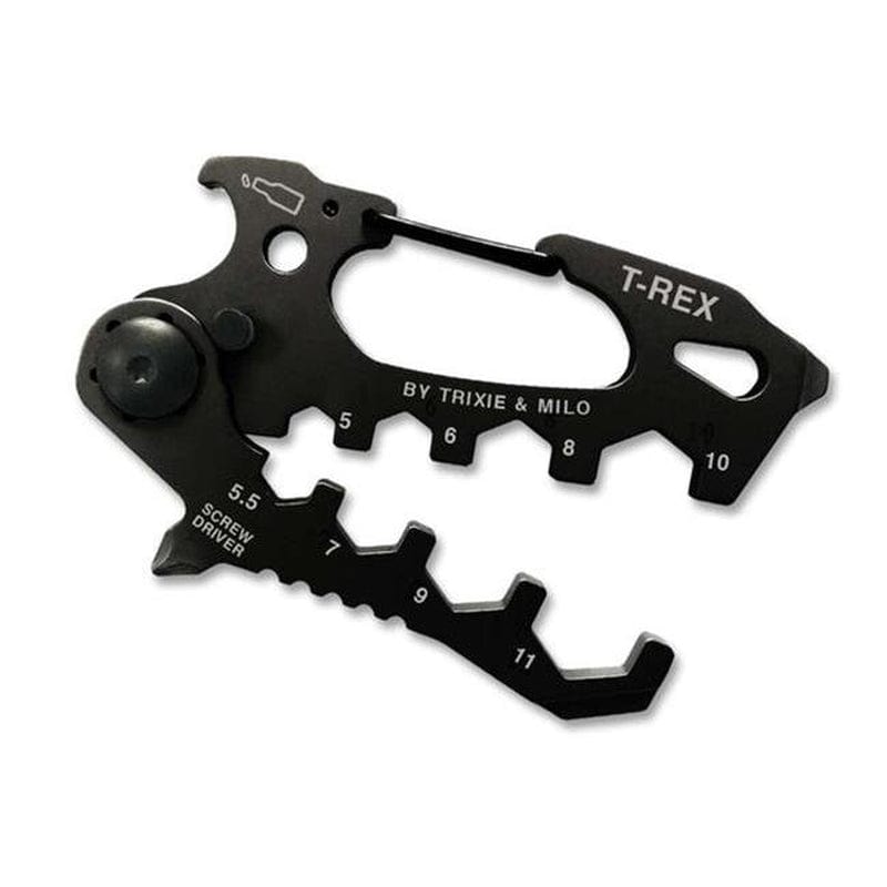 Trixie & Milo 2004676 T-Rex Carabiner Multi-Tool&#44; Black