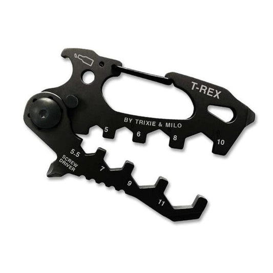 Trixie & Milo 2004676 T-Rex Carabiner Multi-Tool&#44; Black