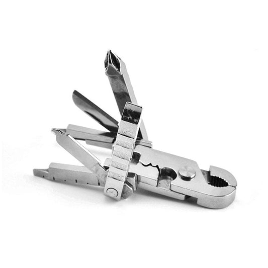 Worallymy 1PC Swiss EDC Tech Portable Pocket Mini 15 in 1 Folding Pliers Screwdriver Combination Kit Outdoor Multifunction Tool Gear
