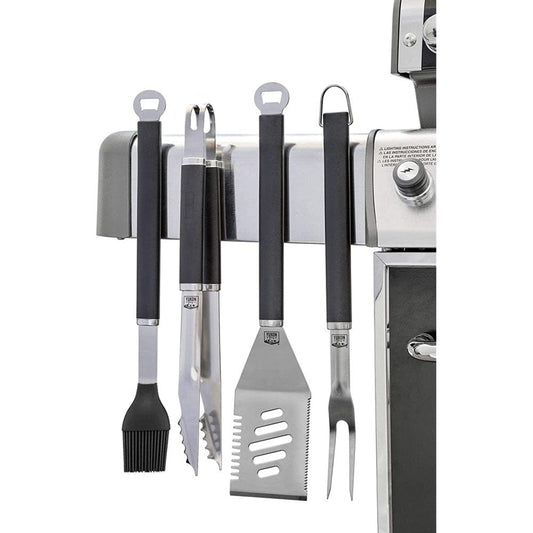 Yukon Glory 4-Pc Stainless Steel Magnetic Grill Utensils Set Essential Grilling Tools